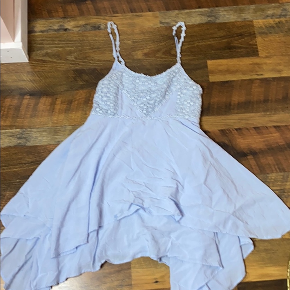Baby blue floral dress (short)